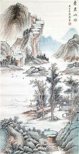国画  秀丽山水  唐燕  青海油田.jpg