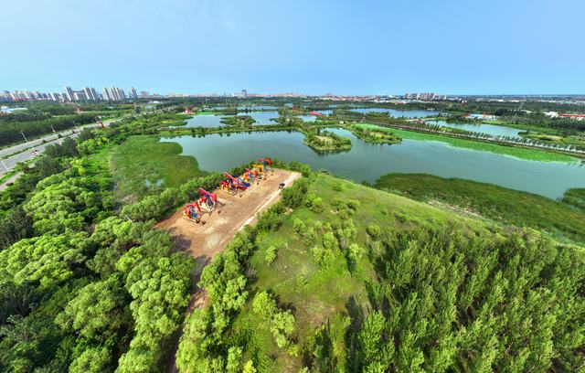 1691977851874300.jpg 大庆油田践行使命担当,持续推动绿色低碳发展。图为绿色生态建设示范区场景远眺。张云普殷定斌摄影报道。.JPG